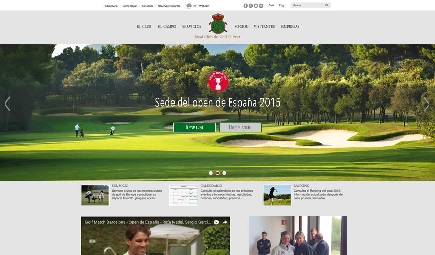 Golf en Red desarrollará la nueva web del Real Club de Golf El Prat